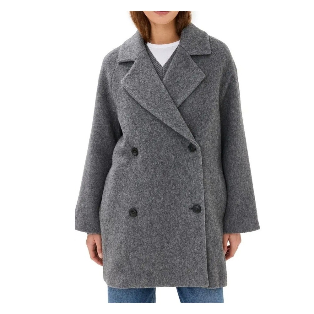 Jenni Kayne Caroline Wool Blend Double Breasted Peacoat Women's Small